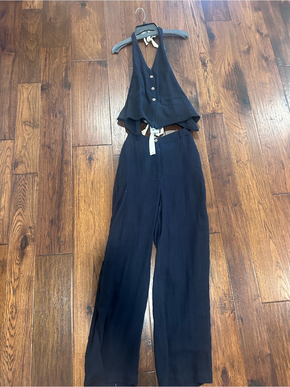 Free people halter vest and pants set
